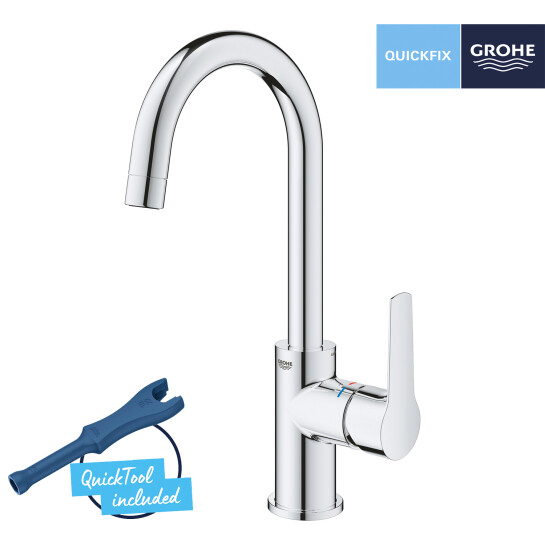Додаткове фото - Змішувач для раковини Grohe QuickFix Start L-Size 24203002
