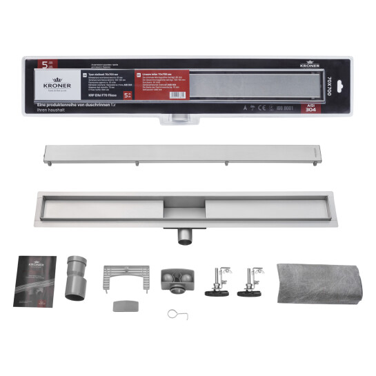 Додаткове фото - Трап лінійний Kroner KRP Eifel F70 Fliese