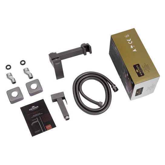 Додаткове фото - Набір для гігієнічного душу зі змішувачем Kroner KRP Edelstahl Kubus - PVD052