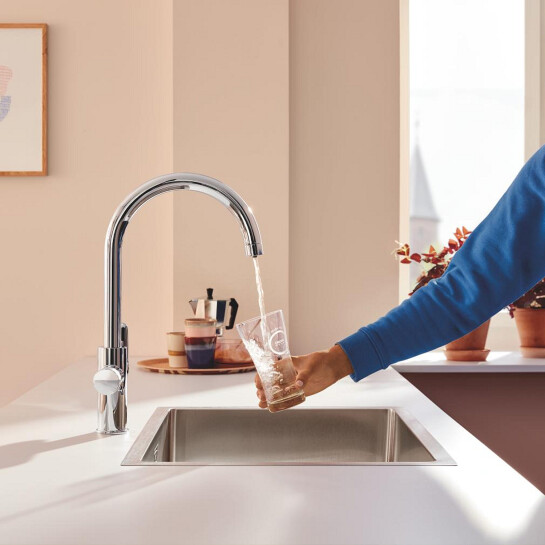 Додаткове фото - Змішувач для кухні Grohe Blue Pure StartCurve 30592000 з фільтром Blue S-Size 40404001 та головкою 64508001 (30594040)