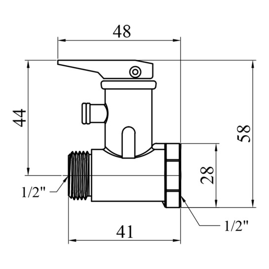 Додаткове фото - Запобіжний клапан STA 1/2" ВЗ 6 Bar латунний