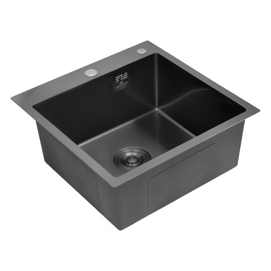 Додаткове фото - Кухонна мийка Kroner KRP Schwarze - 5050HM PVD (3.0/1.0 мм)