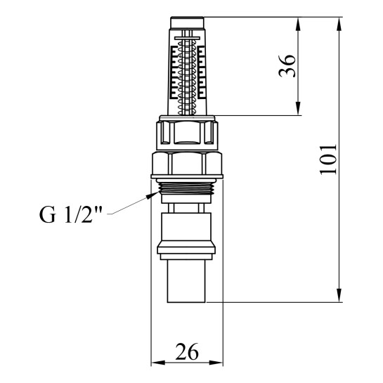 Додаткове фото - Витратомір із клапаном Kroner 0,5-5 л/хв нікельований