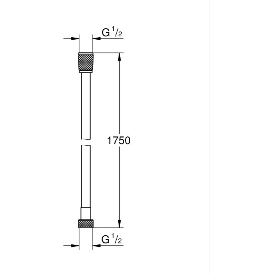 Додаткове фото - Шланг для душу Grohe VitalioFlex Silver 1750 мм 1143370000