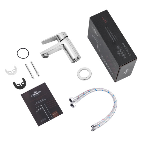 Додаткове фото - Змішувач для раковини Kroner KRP Brocken - C010