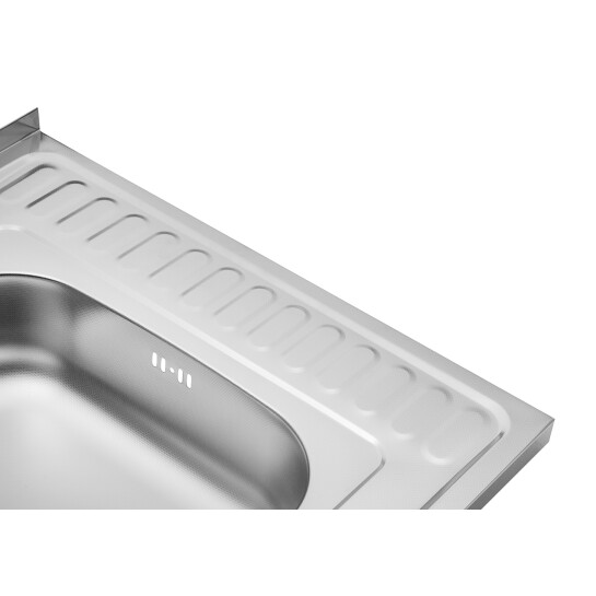 Додаткове фото - Кухонна мийка накладна Kroner KRP Dekor - 6060L (0.6 мм)