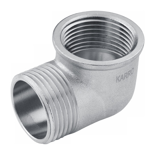 Кутники латунні Кутник Karro 1" ВЗ нікельований KR-3212
