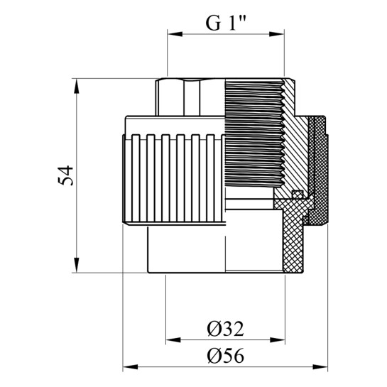 Додаткове фото - Муфта PPR GrandiTherm 32х1" РВ