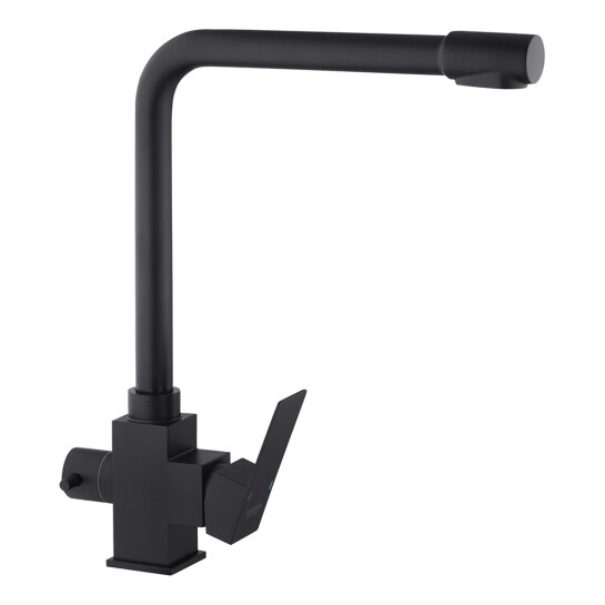 Додаткове фото - Змішувач для кухні з підключенням до фільтра Kroner KRP Edelstahl Kubus - SCH03810