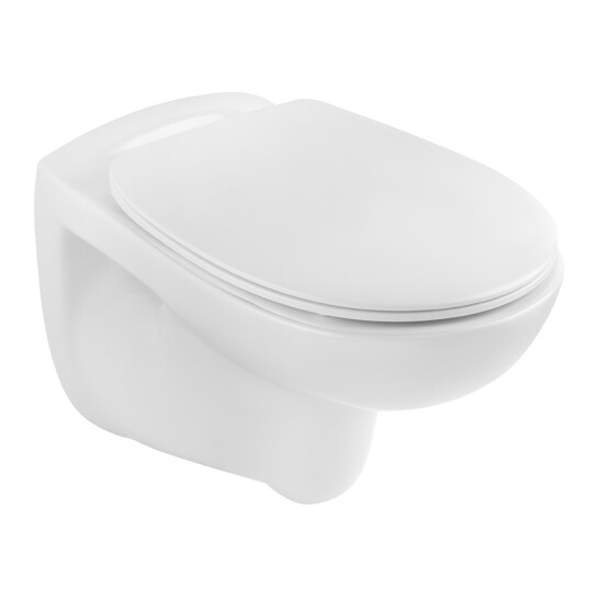 Унітази Унітаз підвісний безобідковий Kroner Oker WHI533536 RIMLESS з сидінням (KO533536WHIR)