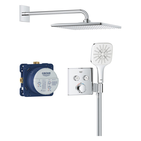Душові системи Душова система прихованого монтажу термостатична Grohe QuickFix Precision SmartControl Cube 34876000 