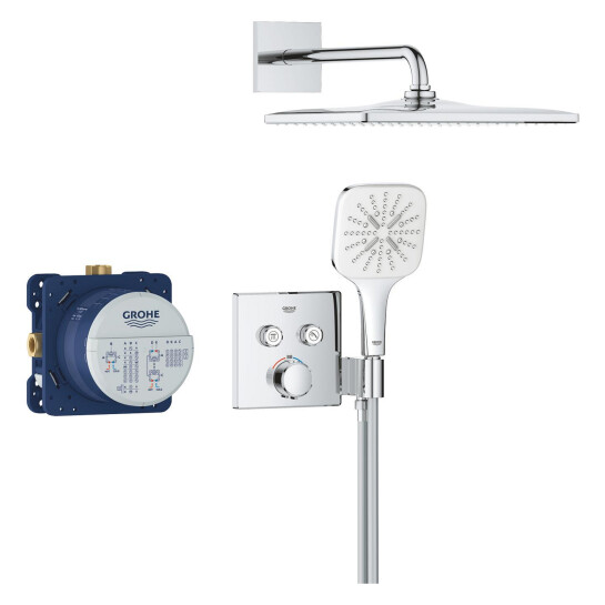 Додаткове фото - Душова система прихованого монтажу термостатична Grohe QuickFix Precision SmartControl Cube 34876000 