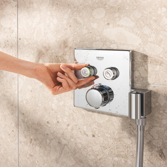 Додаткове фото - Душова система прихованого монтажу термостатична Grohe QuickFix Precision SmartControl Cube 34876000 
