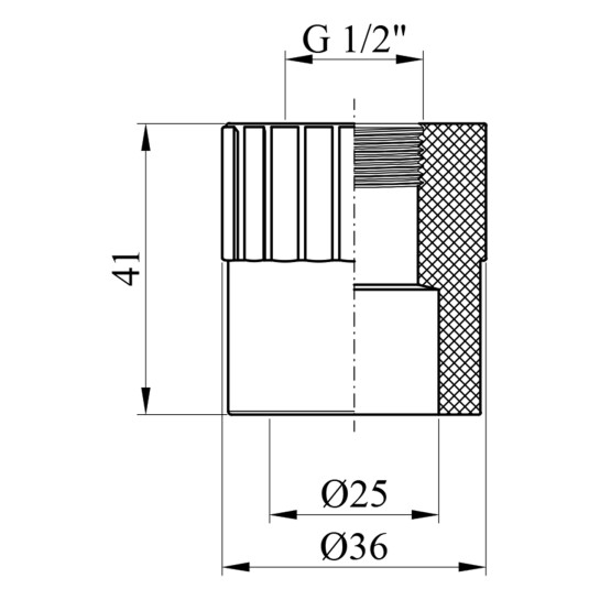 Додаткове фото - Муфта PPR Rozma 25x1/2" РВ