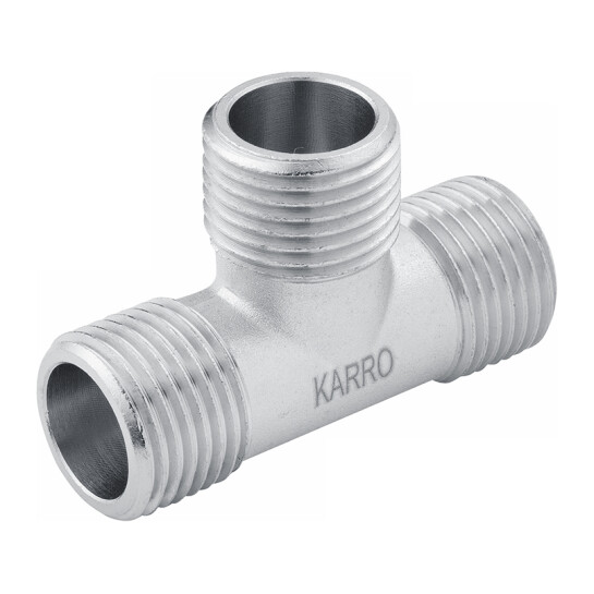 Трійники латунні Трійник Karro 1/2" ЗЗЗ нікельований KR-3213