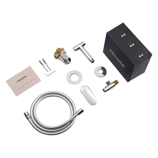 Додаткове фото - Набір для гігієнічного душу зі змішувачем Kroner Element 211234-0101