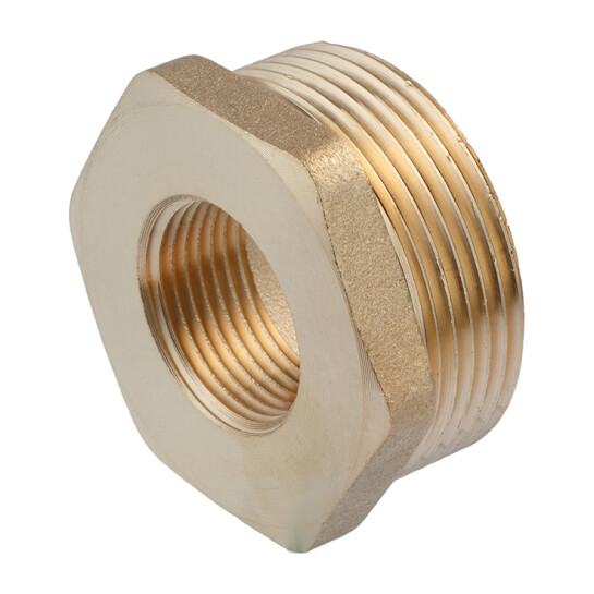Головне фото - Футорка посилена LexLine 1 1/2"х3/4" ЗВ латунна УК0724-В