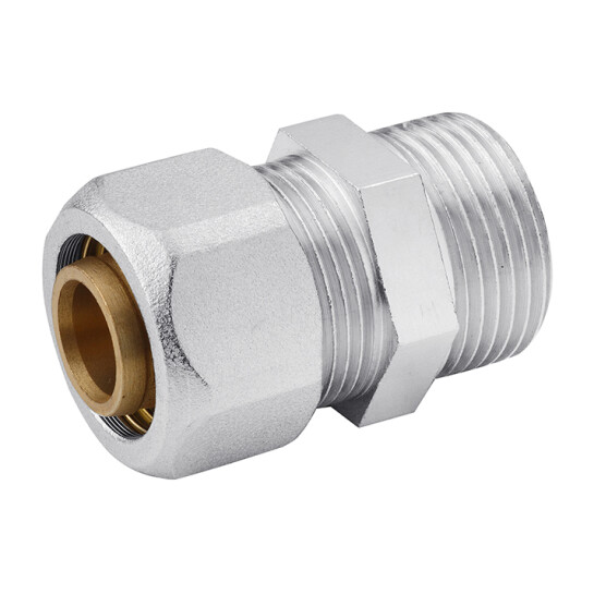Муфти обтискні Муфта металопластикова Karro 20х3/4" РЗ нікельована KR-0513