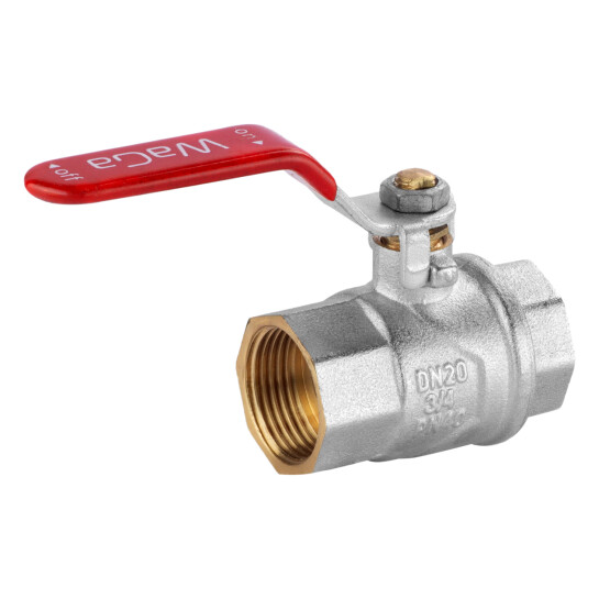 Додаткове фото - Кран кульовий WaGa 3/4" ВВ PN40 ручка, нікельований