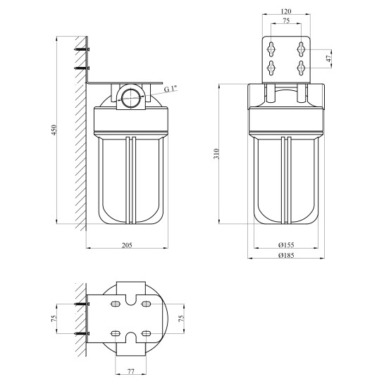 Додаткове фото - Фільтр магістральний SantehPlast BB10-1"