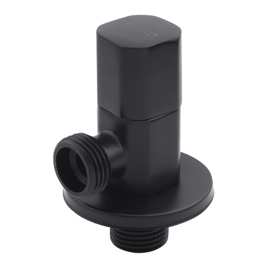 Головне фото - Кран приладовий для підключення Karro 1/2"х1/2" ЗЗ чорний KR-3123-1B