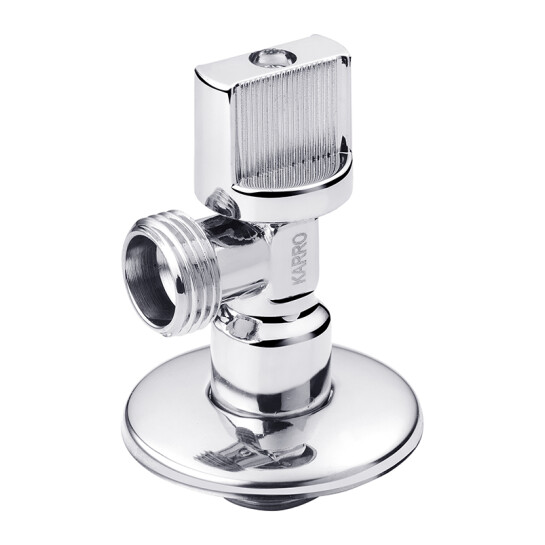 Головне фото - Кран приладовий для підключення Karro 1/2"х1/2" ЗЗ хромований KR-5001
