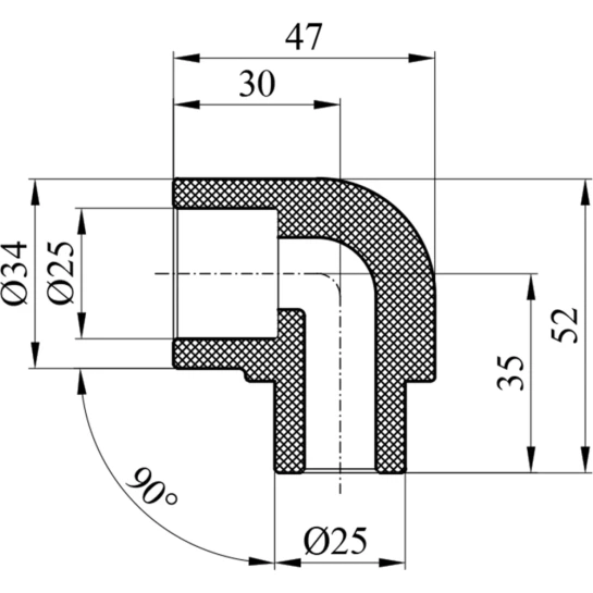 Додаткове фото - Коліно 90° PPR Rozma 25 мм ВЗ