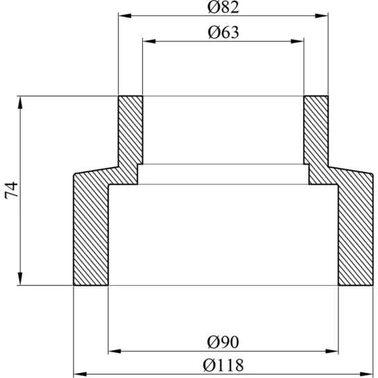 Додаткове фото - Муфта редукційна PPR Rozma 90х63 мм