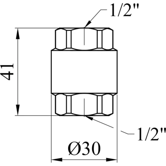 Додаткове фото - Зворотній клапан посилений LexLine 1/2" латунний УК3900-В