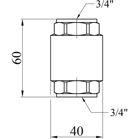 Додаткове фото - Зворотній клапан посилений LexLine 3/4" латунний УК3901-В