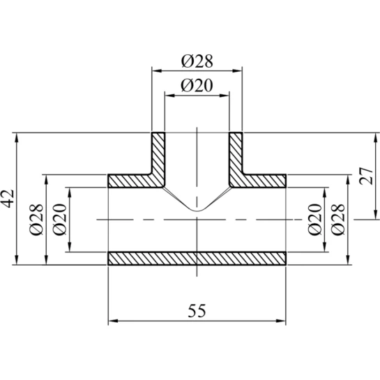 Додаткове фото - Трійник PPR GrandiTherm 20 мм