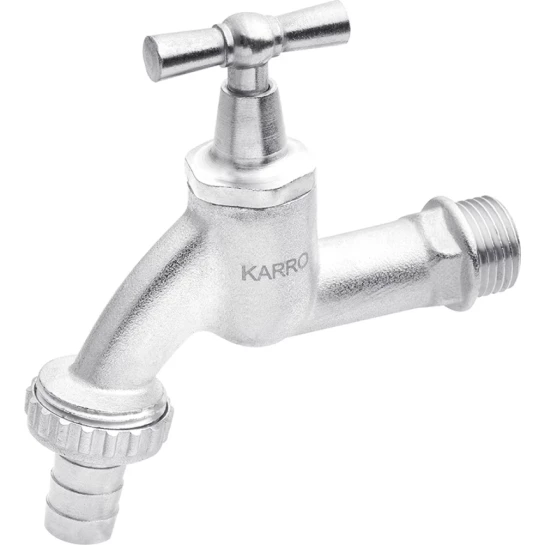 Головне фото - Кран для поливу Karro 1/2" PN40 нікельований KR-02117