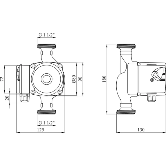 Додаткове фото - Насос циркуляційний Forwater GPD 25/4-180 (Grundfos)