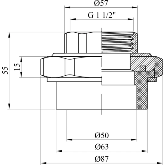 Додаткове фото - Американка PPR Rozma 50х1 1/2" РВ