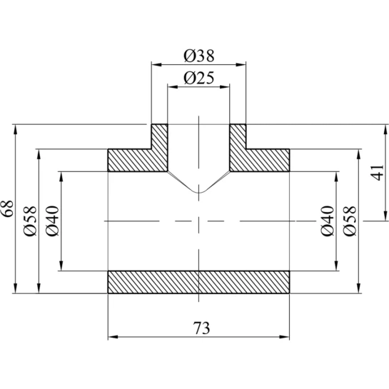 Додаткове фото - Трійник перехідний PPR GrandiTherm 40х25х40 мм