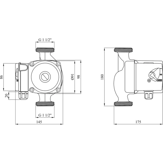 Додаткове фото - Насос циркуляційний Forwater GPD/UPS 25/8-180 (Grundfos)