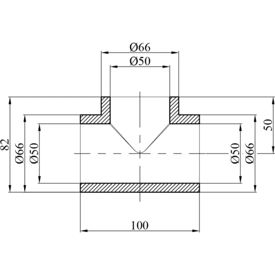 Додаткове фото - Трійник PPR GrandiTherm 50 мм