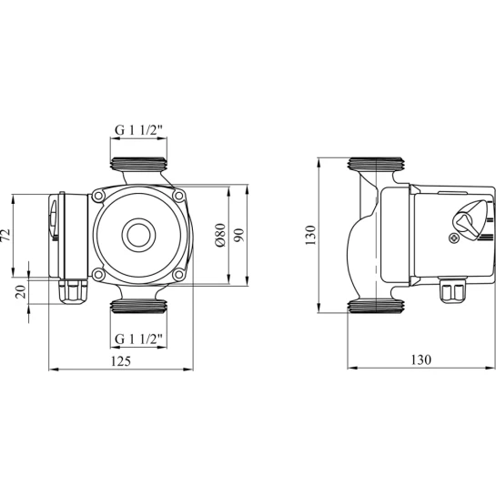 Додаткове фото - Насос циркуляційний Forwater GPD 25/4-130 (Grundfos)