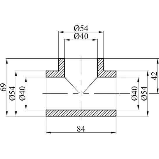 Додаткове фото - Трійник PPR GrandiTherm 40 мм