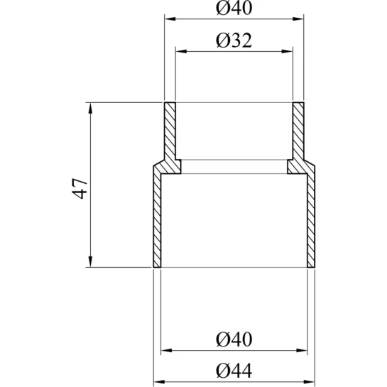 Додаткове фото - Муфта перехідна PPR Rozma 40х32 мм ВЗ
