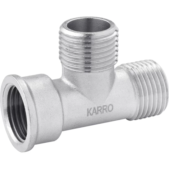 Головне фото - Трійник Karro 1/2" ЗЗВ нікельований KR-3213