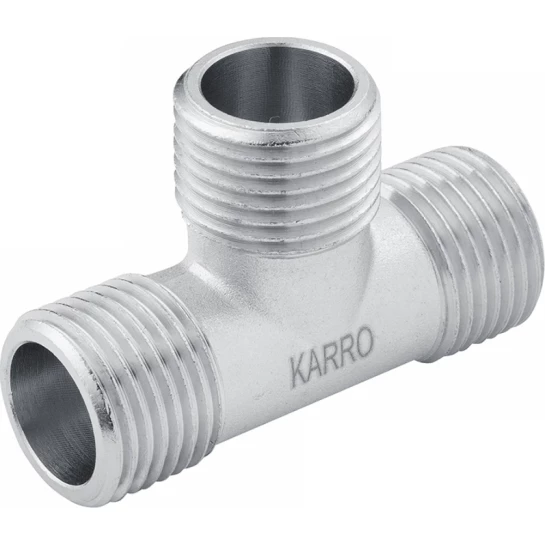 Головне фото - Трійник Karro 1/2" ЗЗЗ нікельований KR-3213