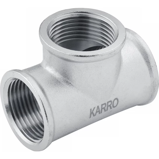 Головне фото - Трійник Karro 3/4" ВВВ нікельований KR-3213