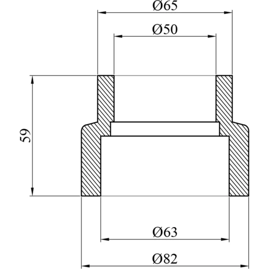 Додаткове фото - Муфта редукційна PPR GrandiTherm 63х50 мм