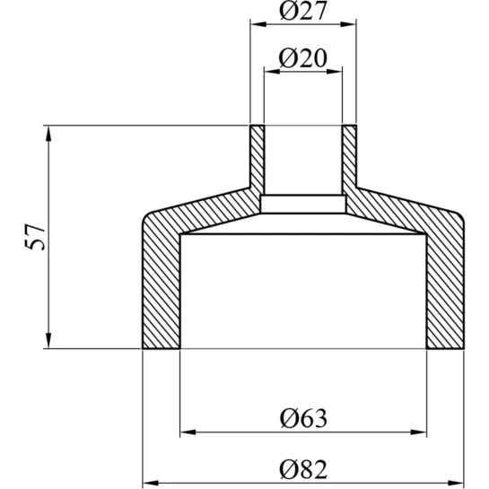 Додаткове фото - Муфта редукційна PPR GrandiTherm 63х20 мм