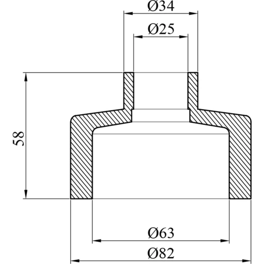 Додаткове фото - Муфта редукційна PPR GrandiTherm 63х25 мм