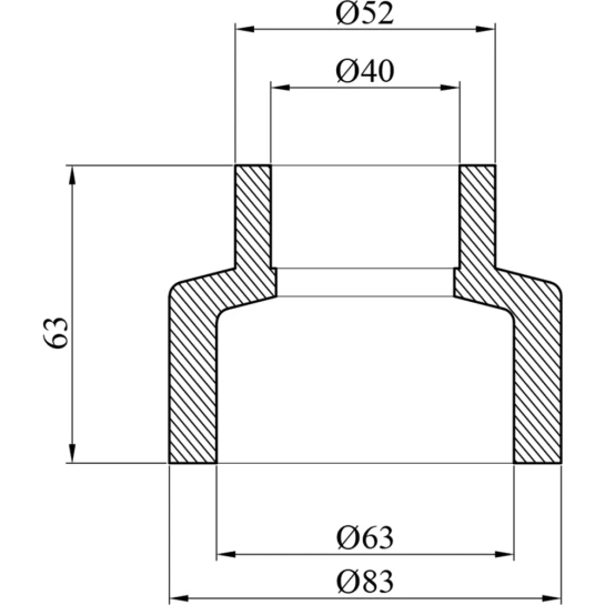 Додаткове фото - Муфта редукційна PPR GrandiTherm 63х40 мм