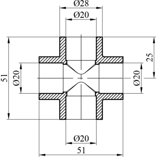 Додаткове фото - Хрестовина PPR GrandiTherm 20 мм