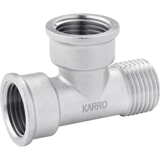 Головне фото - Трійник Karro 1/2" ВВЗ нікельований KR-3213