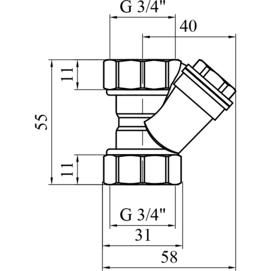 Додаткове фото - Фільтр грубої очистки Valves 3/4"